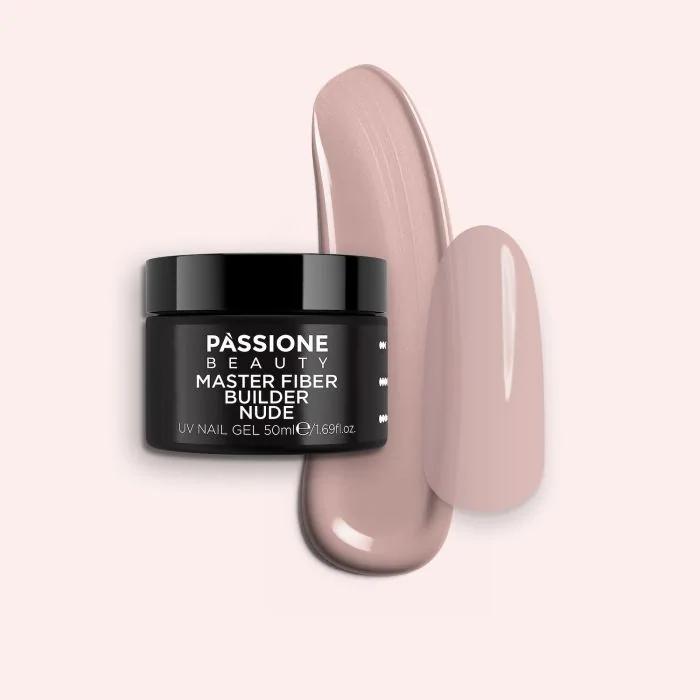 Master Fiber Builder Nude 50ml - Gel de construction auto-égalisant nude avec fibres de verre