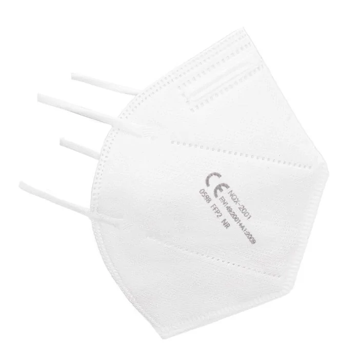 Masque facial filtrant blanc FFP2  - Masque filtrant jetable FFP2 – couleur blanche