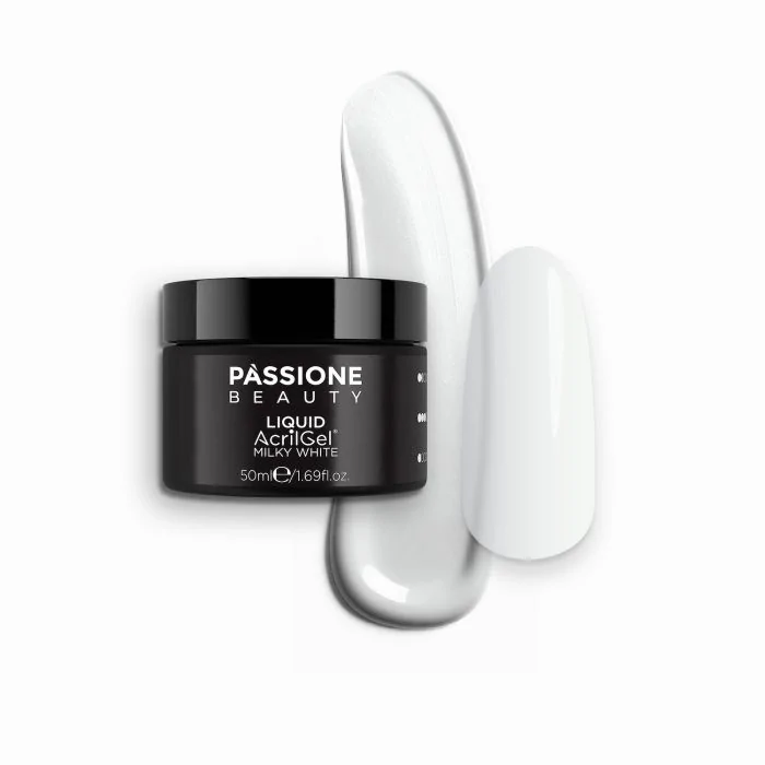 Liquid AcrilGel® Milky White 50ml - Gel constructeur autoégalisant à faible viscosité blanc laiteux