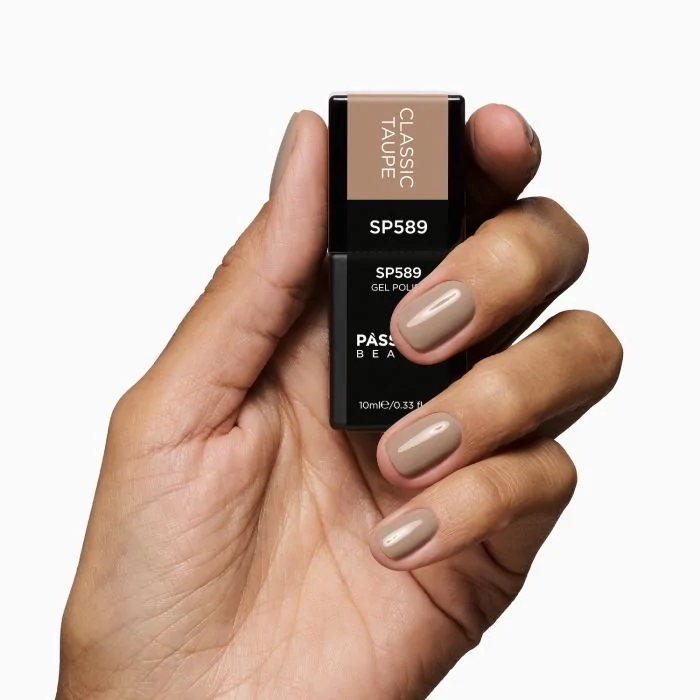 Esmalte Semipermanente SP589 Classic Taupe - Gel Semipermanente color marrón claro - detalle 1