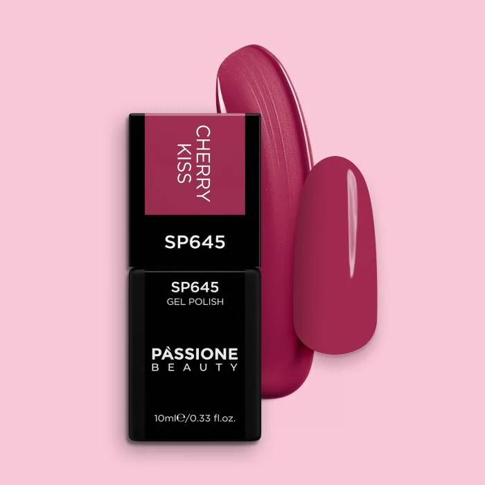 Vernis semi-permanent SP645 Cherry Kiss - Vernis semi-permanent magenta foncé