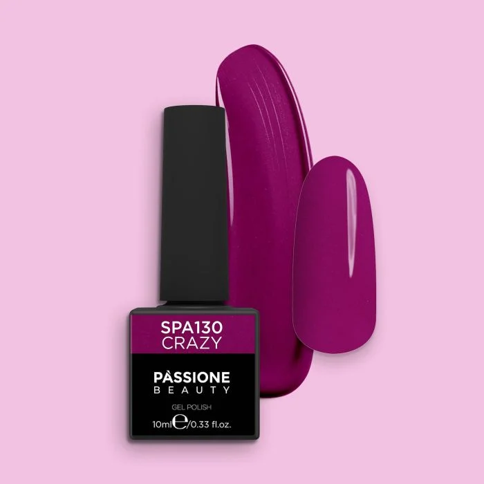 Esmalte Semipermanente EPA130 Crazy - Esmalte semipermanente EPA130 Crazy, morado con micro purpurina fina 