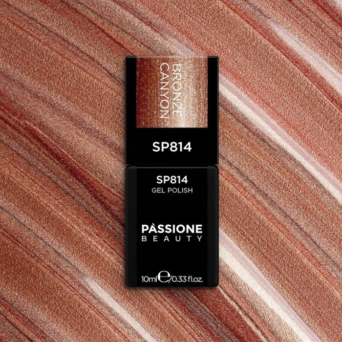Vernis semi-permanent SP814 Bronze Canyon - Vernis semi-permanent marron terracotta métallisé - détail 1