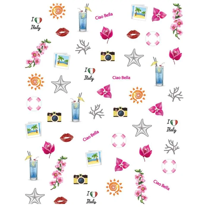 Riviera - Stickers - Autocollants pour ongles à thème Portofino - détail 1