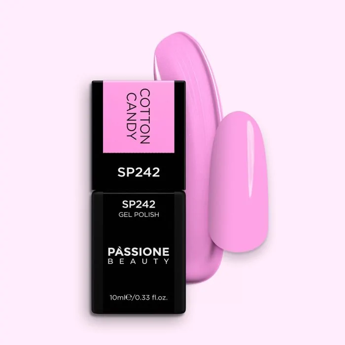 Vernis semi-permanent SP242 Cotton Candy - Vernis semi-permanent coloré, rose plein et froid