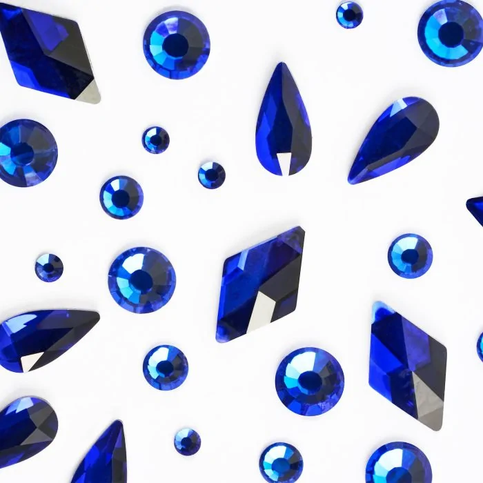 Blue Gems Mix - Mix de strass pour nail art - couleur Bleu - détail 1