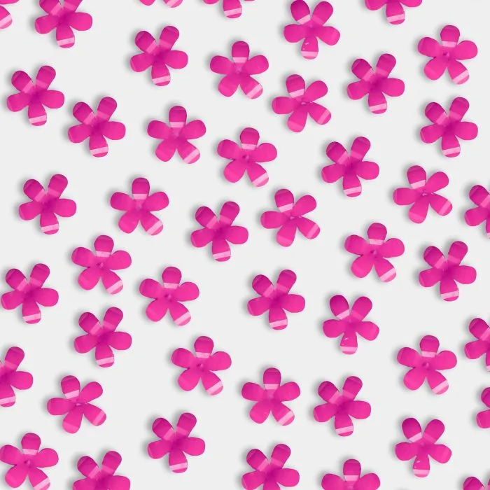 Fuchsia Resin Flower - Fleurs 3D en résine pour ongles, couleur fuchsia  - détail 1