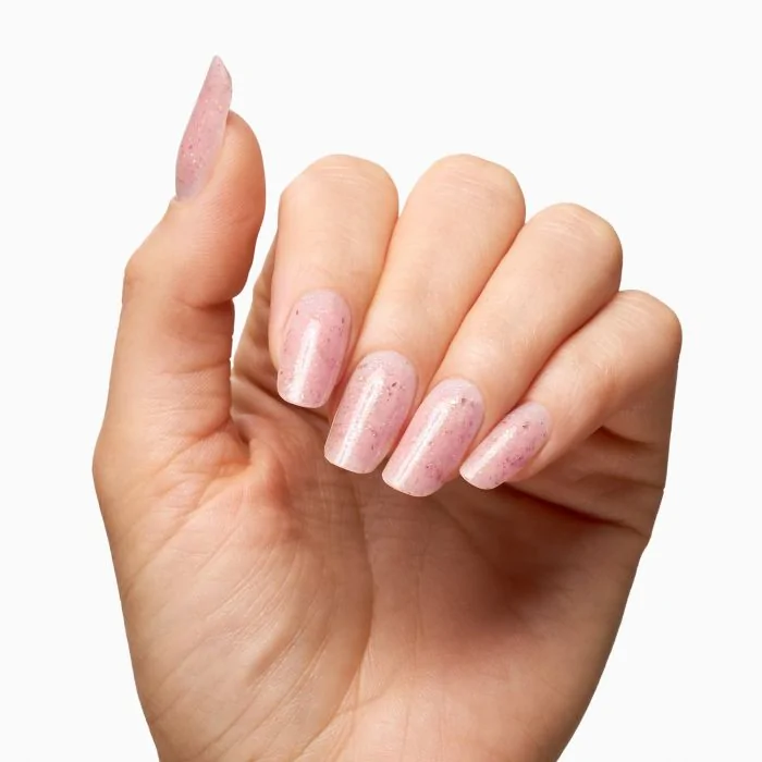Marble Quartz Rose Flakes 15 ml - Gel constructor autonivelante rosa con copos rosa oscuro y micro-copos holográficos - detalle 1