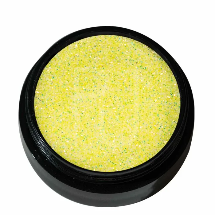 Summer Smoothie Glitter - Holographic light pink and yellow nail glitter - detail 2