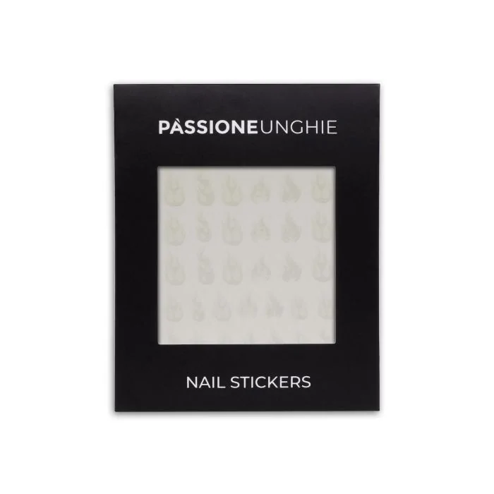 Flame - Glow Nail Stickers - Pegatina fluorescente de llama para nail art 