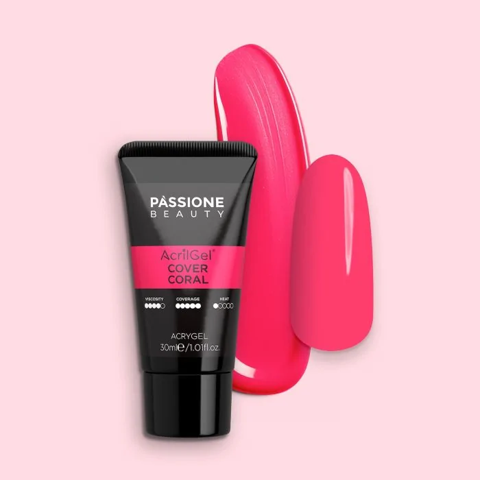 AcrilGel® Cover Coral 30 ml - Gel acrílico rojo coral vivo frío y cubriente