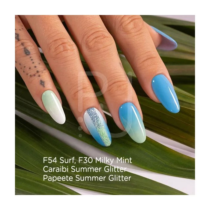 Gel colour F54 Surf - Sky BlueSelf-sealing UV Gel Colour - detail 1