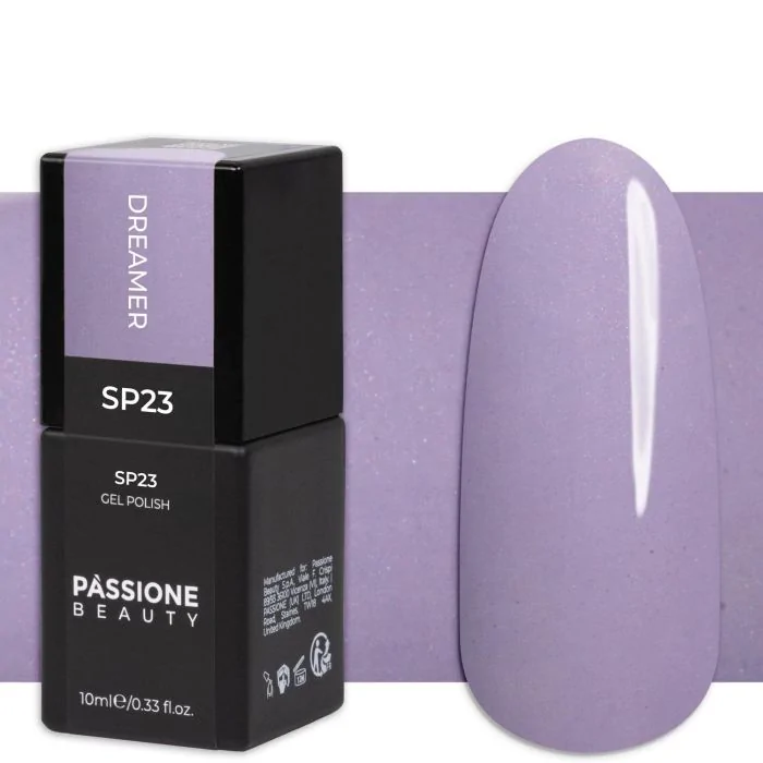 Gel Nail Polish GP23 Dreamer - Soft Lilac Gel Polish with micro glitter
