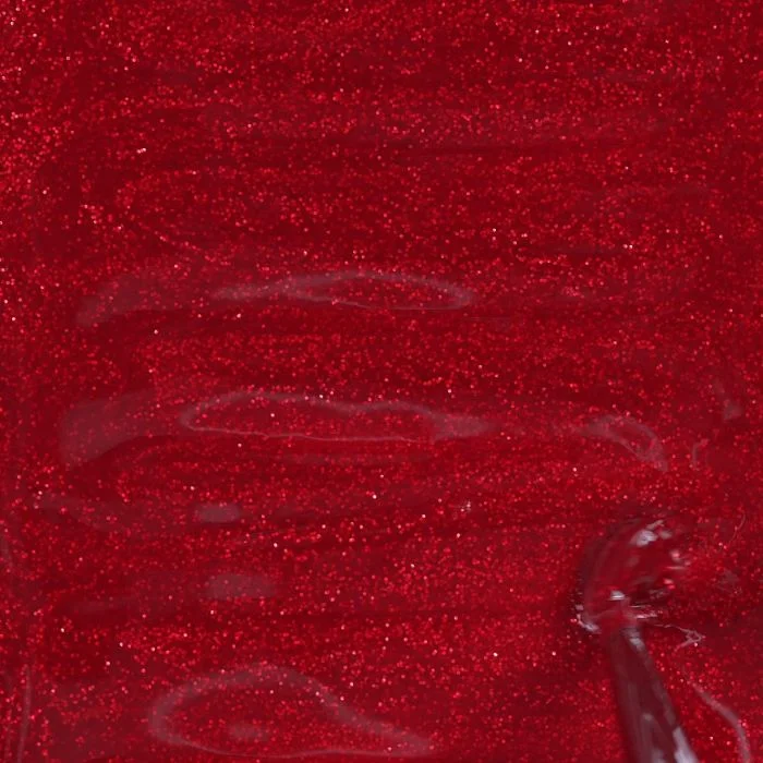 Application of Gel Polish GPG05 Red Glitter