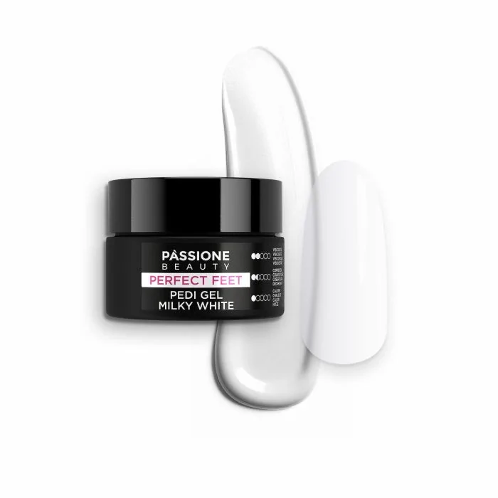 Perfect Feet - Pedi Gel Milky White 15 ml - Gel de construction auto-égalisant blanc laiteux pour pedicure