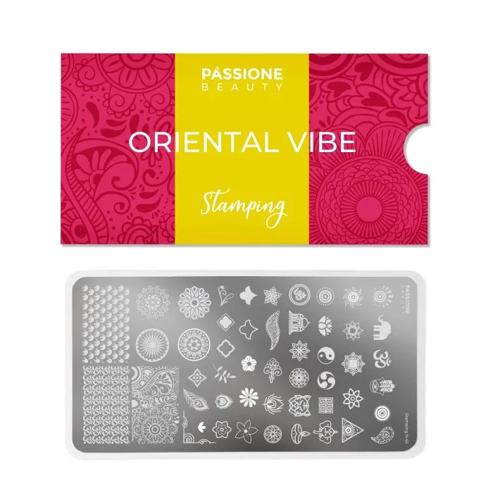 Oriental Vibe - Stamping Plate - Stamping plate with oriental nail decorations - detail 1
