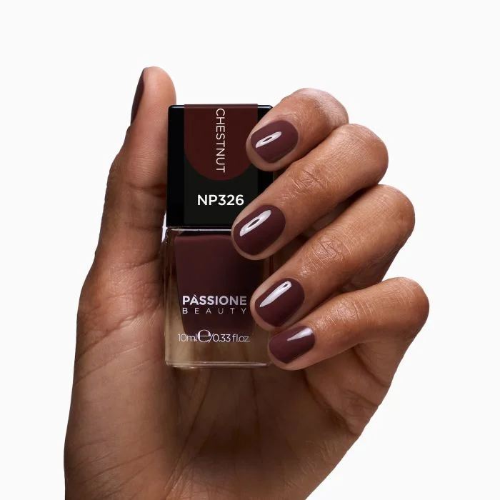 Nail Lacquer NP326 Chestnut - Brown nail lacquer - detail 1