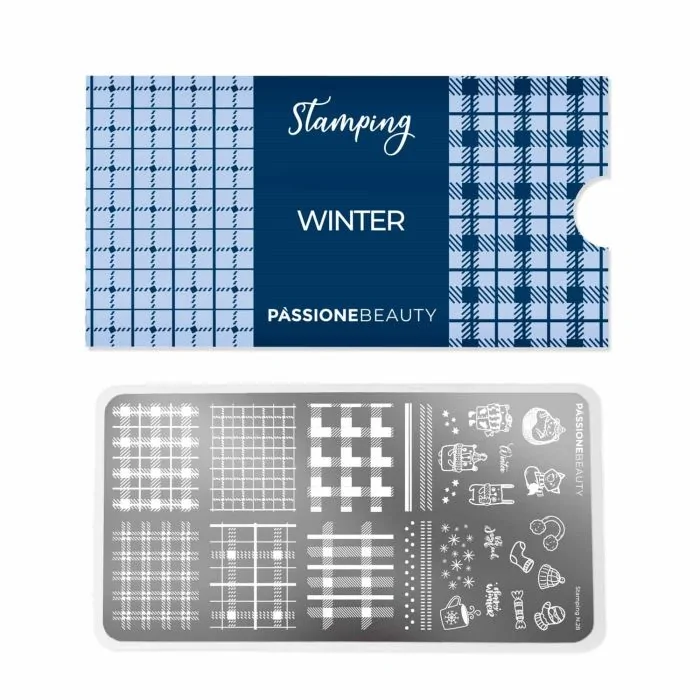 Winter - Stamping Plate - Nail stamping plate, winter themed - detail 1