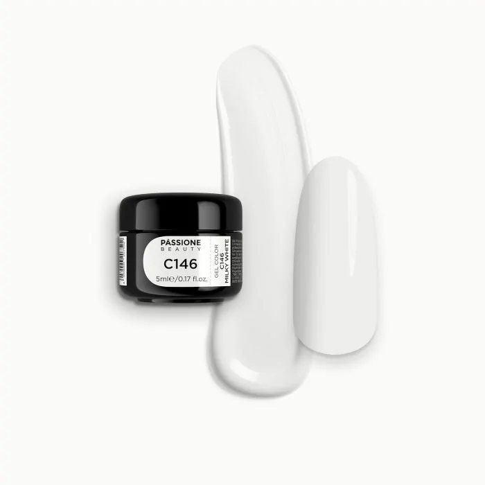 Gel couleur C146 Milky White - Gel couleur blanc clair laiteux