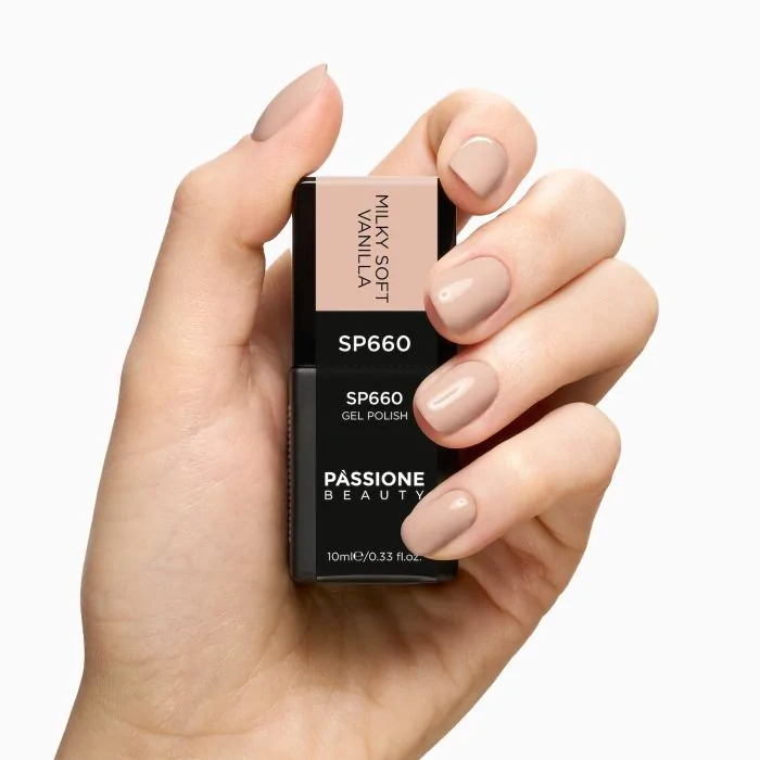 Esmalte semipermanente SP660 Milky Soft Vanilla - Esmalte semipermanente beige vainilla lechoso - detalle 2