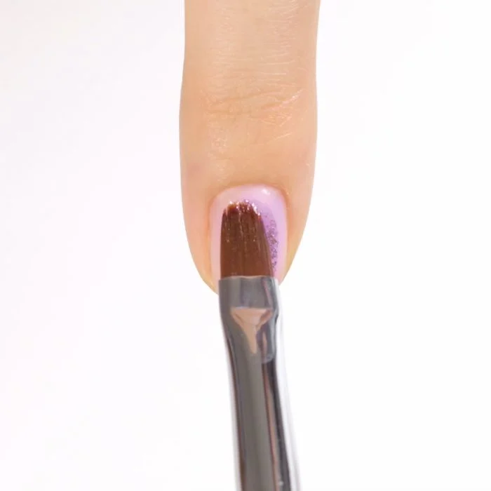 Applicazione di Gel Glitter G55 Lilla Flash
