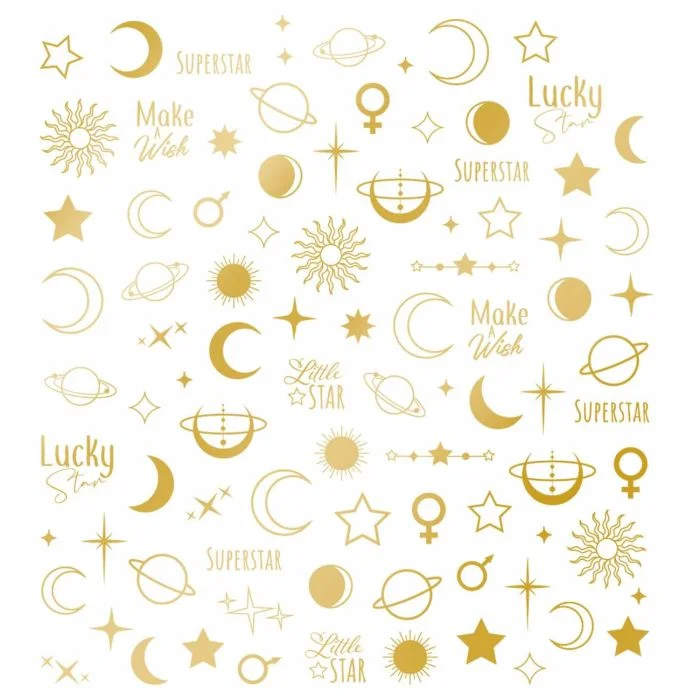 Little Star - Nail Stickers - Nail art stickers with stars and planets - detail 1