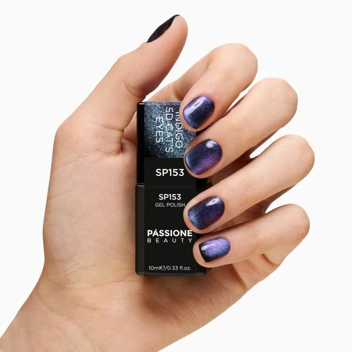 UV-Nagellack SP153 Indigo 5D Cat Eye - UV-Nagellack Indigo Cat-Eye-Effekt - Detail 1
