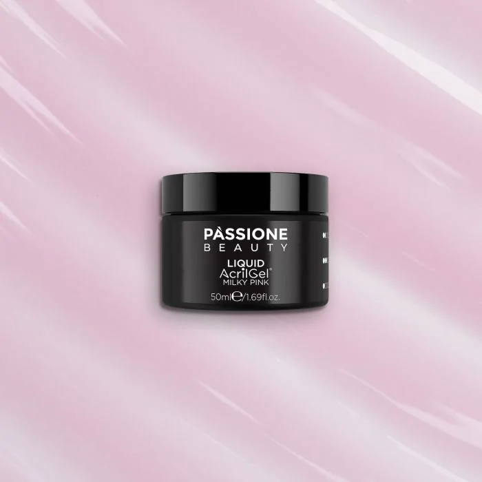 Liquid AcrilGel® Milky Pink 50ml - Gel constructeur autoégalisant à faible viscosité rose laiteux - détail 2