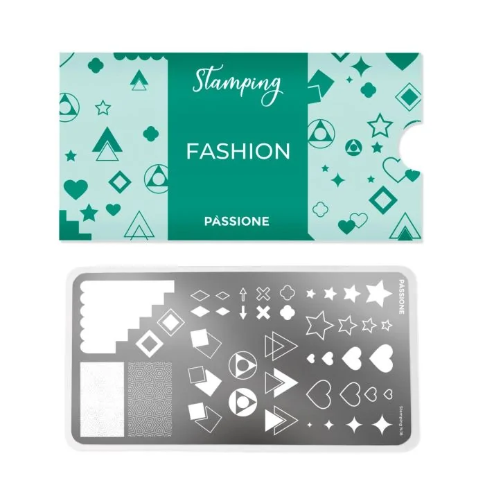 Fashion - Stamping Plate - Nail stamping plate with geometric patterns - detail 1