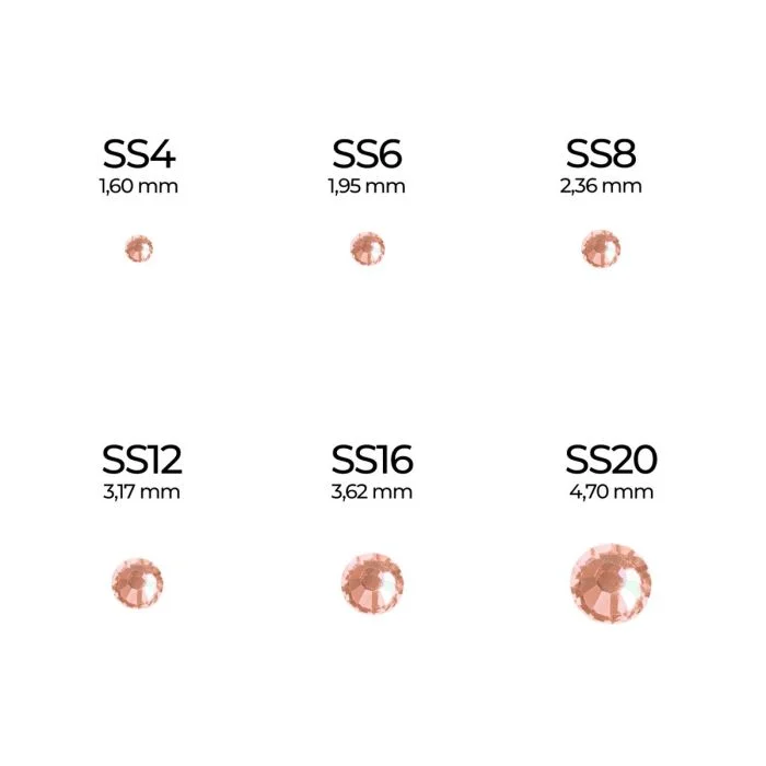 Rose Gold Rhinestones SS4 - Rose Gold rhinestone for nail art - detail 1