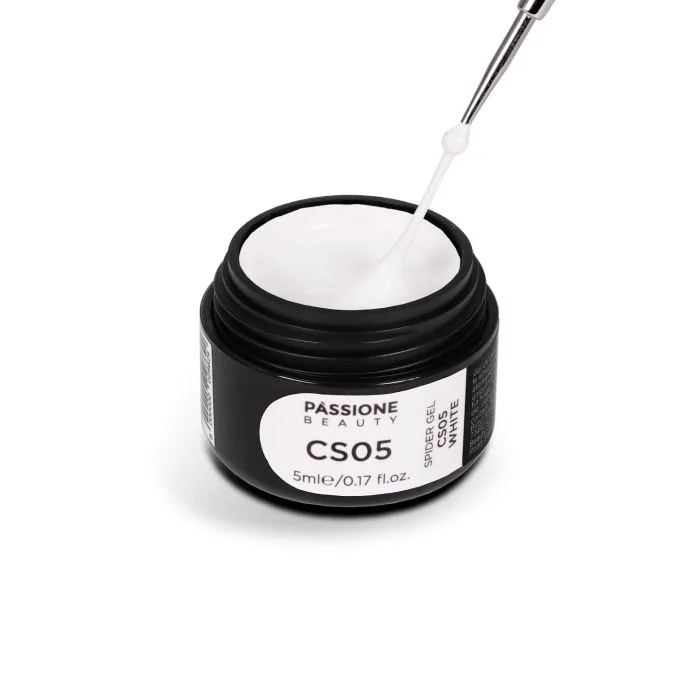 Spider Gel White-5ml - White elastic nail art gel