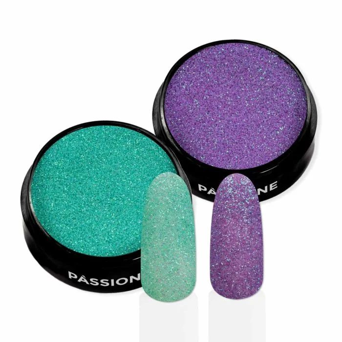 Illusion Glitter - Teal and violet nail glitter