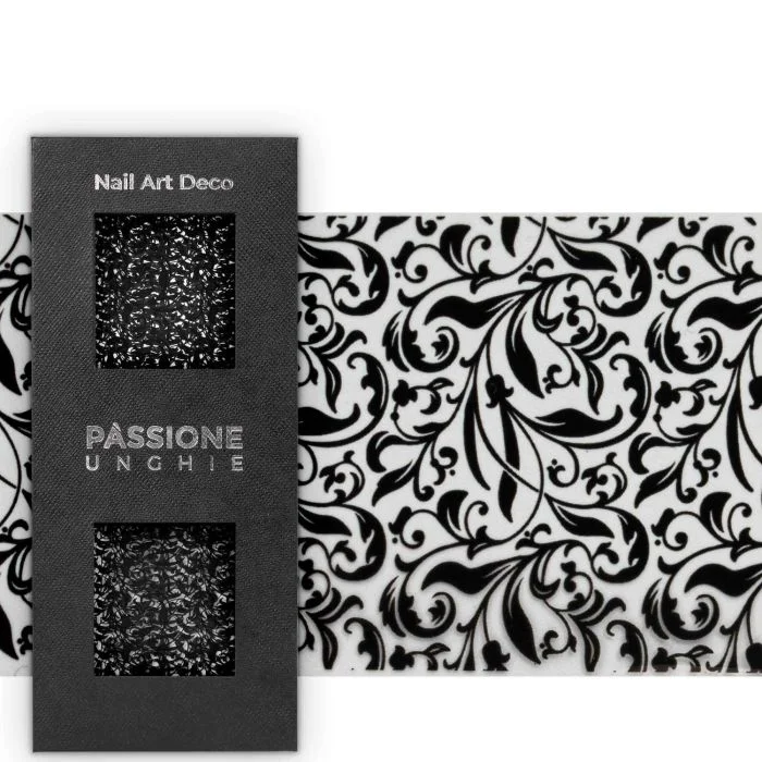 Black Arabesque - Transfer Foil - Nail Transfer Foil - black arabesque