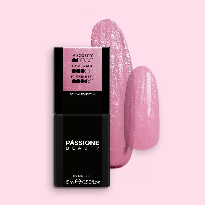 HD Satin Pink Base 15 ml - Base Rubber Semipermanente Rosa Nacarado Satinado