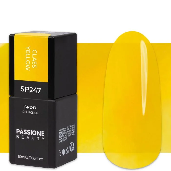 Gel Nail Polish GP247 Glass Yellow - Semi-transparent Yellow Gel Polish