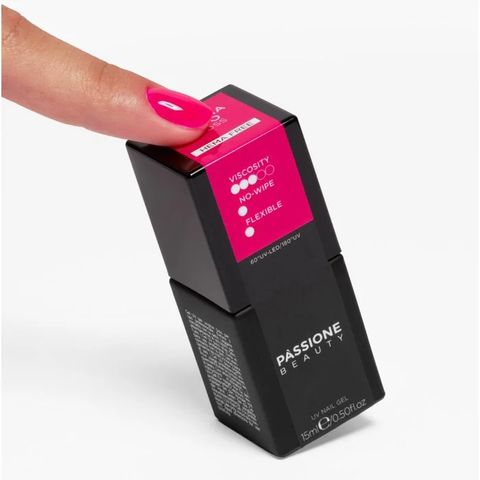 Fuchsia Fluo Gloss 15 ml - Top coat fucsia fluorescente efecto cristal sin capa de exceso - detalle 1