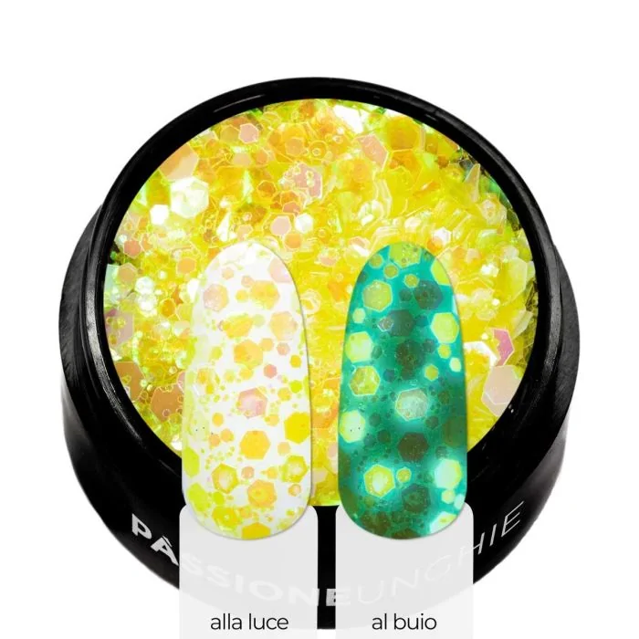 Yellow Glow Glitter - Opalescent Yellow glitter and sequins