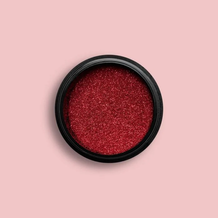 Biodegradable Red Glitter - Biodegradable nail glitter, colour red