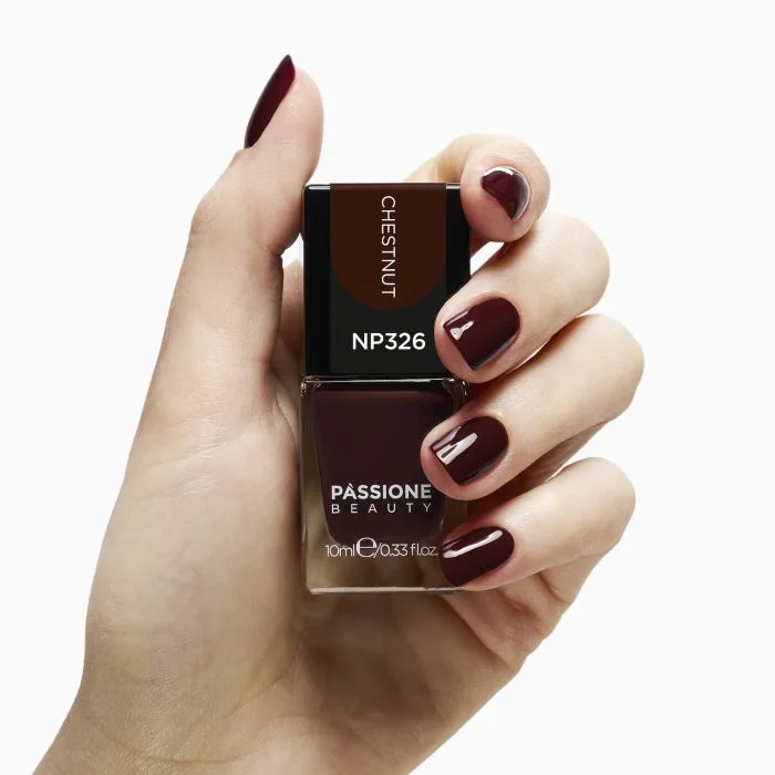 Nail Lacquer NP326 Chestnut - Brown nail lacquer - detail 2