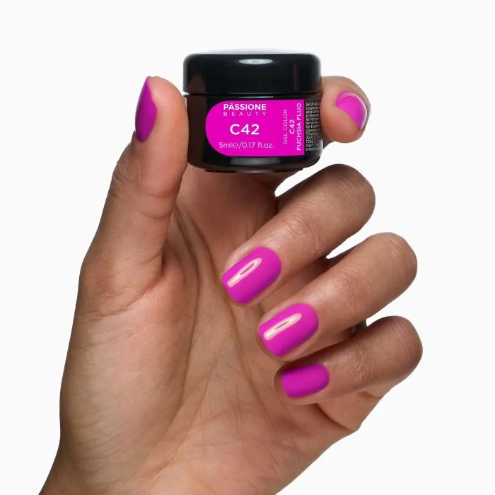 Gel Color C42 Fuchsia Fluo - Gel colorato ciclamino acceso - dettaglio 1