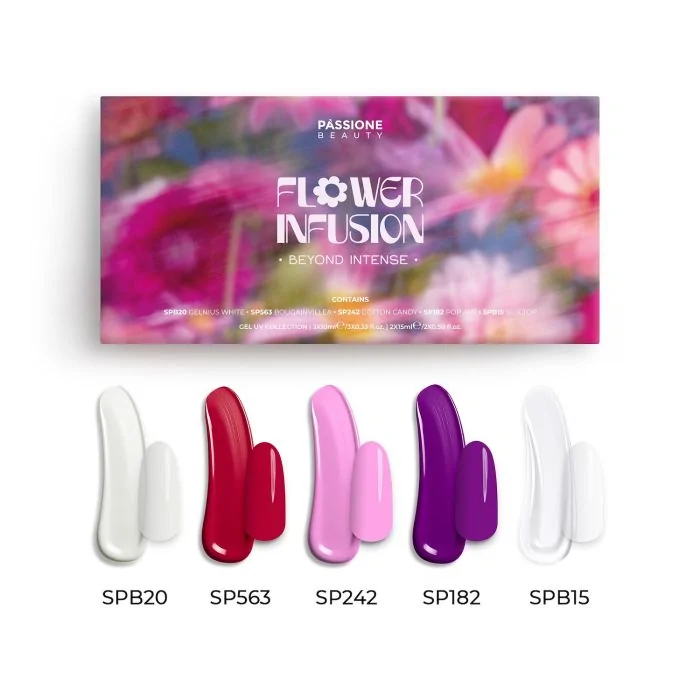 Colección Flower Infusion Beyond Intense - Kit de colores, GELNIUS® y top coat imprescindibles