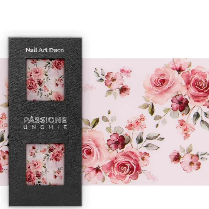 Bouquet Flowers - Transfer Foil - Nail Transfer Foil - rosy flowers