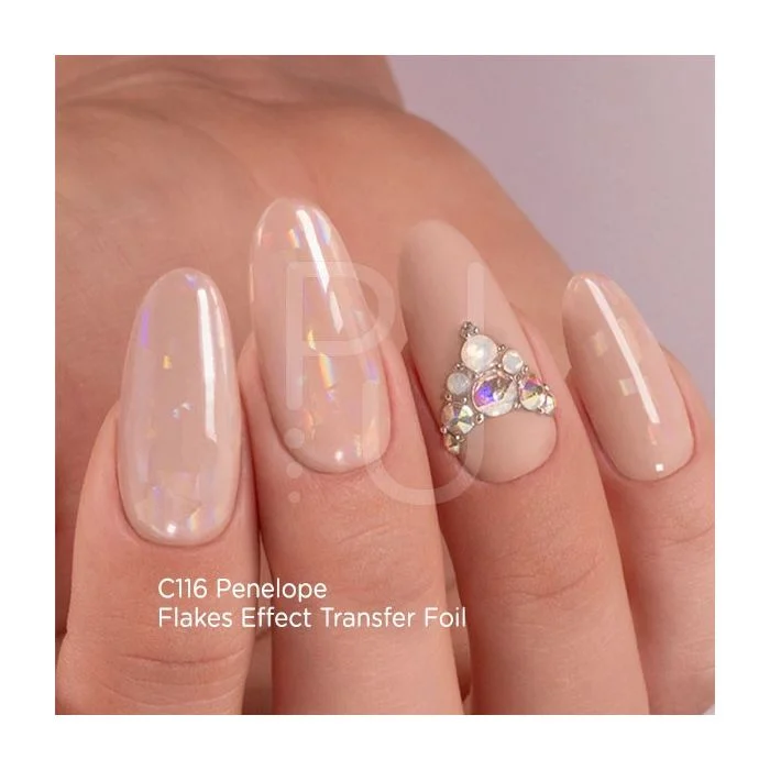 Flakes Effect - Transfer Foil - Nail Transfer Foil – rainbow effect - detail 1
