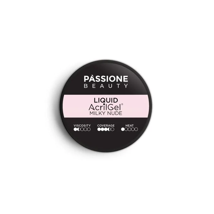 Liquid AcrilGel® Milky Nude 50 ml - Selbstnivellierender Builder niedrige Viskosität milchiges Nude - Detail 3