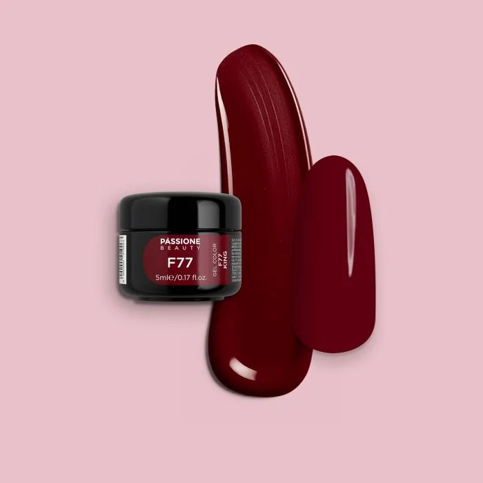 Gel Color F77 King - Gel color marrón burdeos autosellador