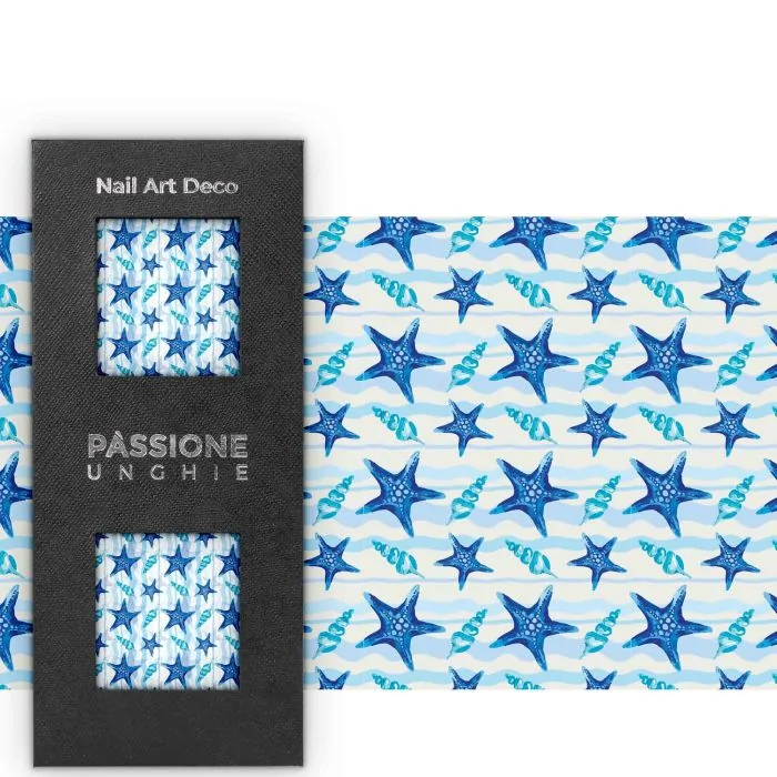 SeaStar - Transfer Foil - Transfer foil para nail art, tema marino