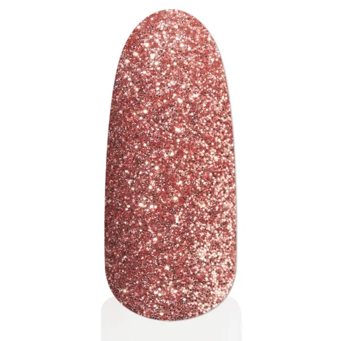 Biodegradable Rose Gold Glitter - Biodegradable nail glitter, colour rose gold - detail 1