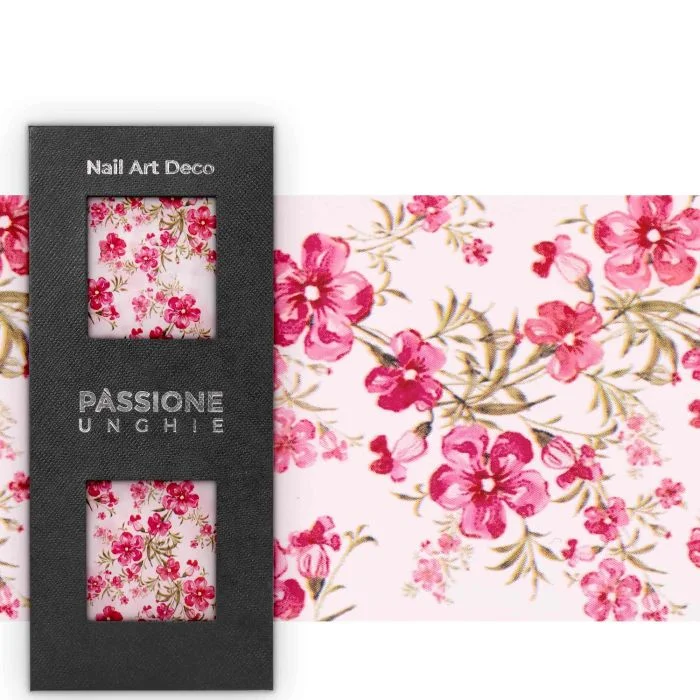 Purity Flowers - Transfer Foil - Nail Transfer Foil - pink flowers