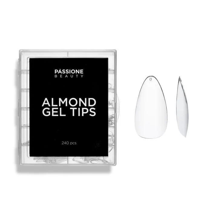 Capsules en gel Amande 240 pièces - Capsules en gel soak-off forme amande transparentes