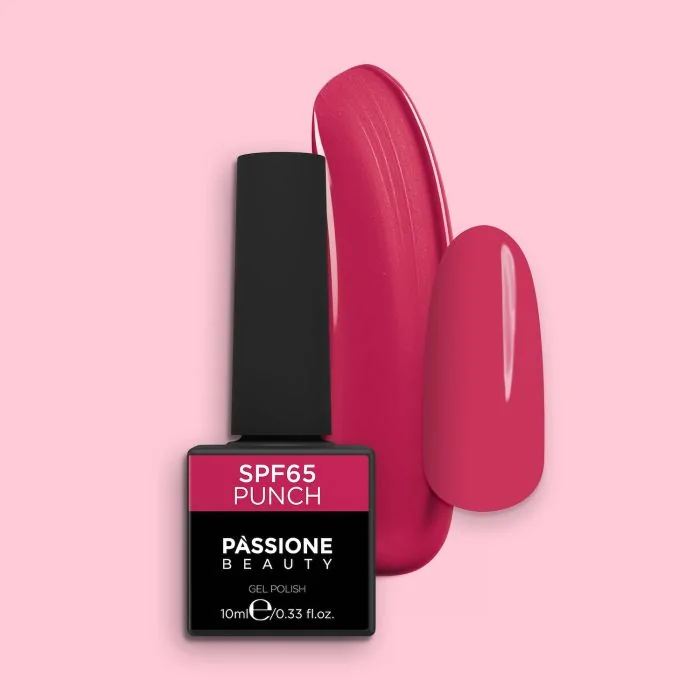 Gel Nail Polish GPF65 Punch  - GPF65 Punch gel polish, dark coral pink